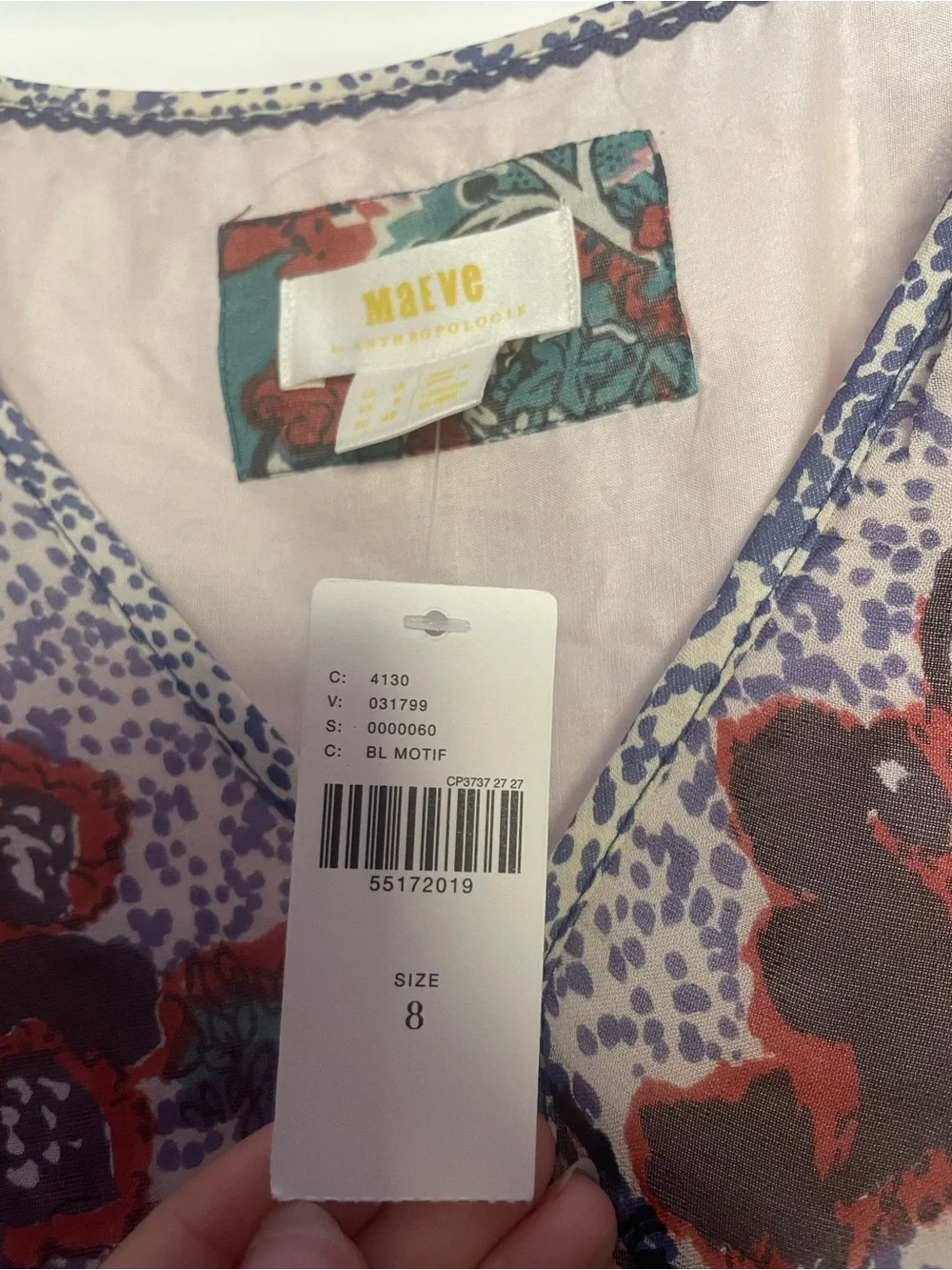 MAEVE(Anthropologie) Long Sleeve Print Maxi Dress NWT - Picture 4 of 6